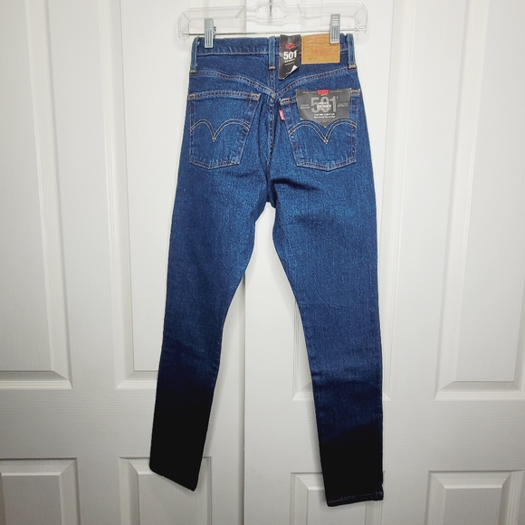 LEVI’S 501 Skinny Jeans Life’s Work Dark Wash - Picture 8 of 8